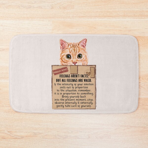 Item preview, Cat in a Box Collection. Wise Cat reminder: feelings are not facts, but all feelings are valid. designed and sold by Wise-Cats.