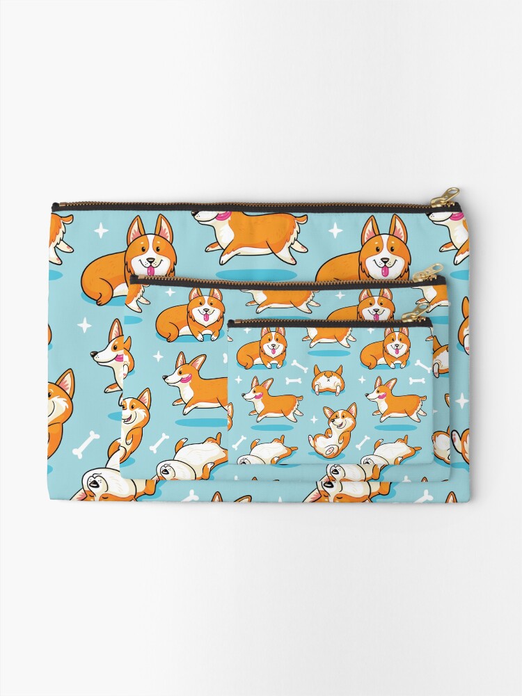 Alternate view of Corgi Zipper Pouch