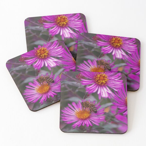Item preview, Small Bee on Purple Daisy designed and sold by froggybangbang.