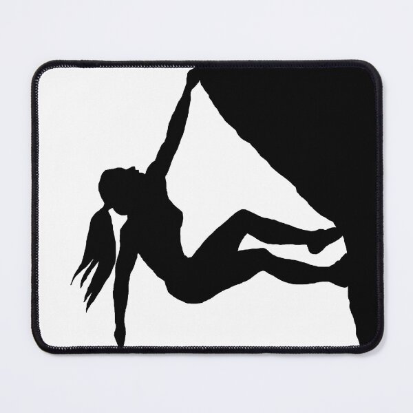 Artikelvorschau, Silhouette einer Frau beim Bouldern entworfen und verkauft von mindgoop.