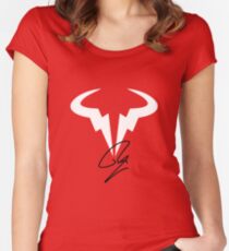 Rafael Nadal RN Tennis Player Logo Women's Fitted Scoop T-Shirt
