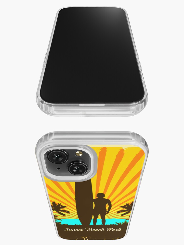 Sunset Beach Surfing iPhone Case