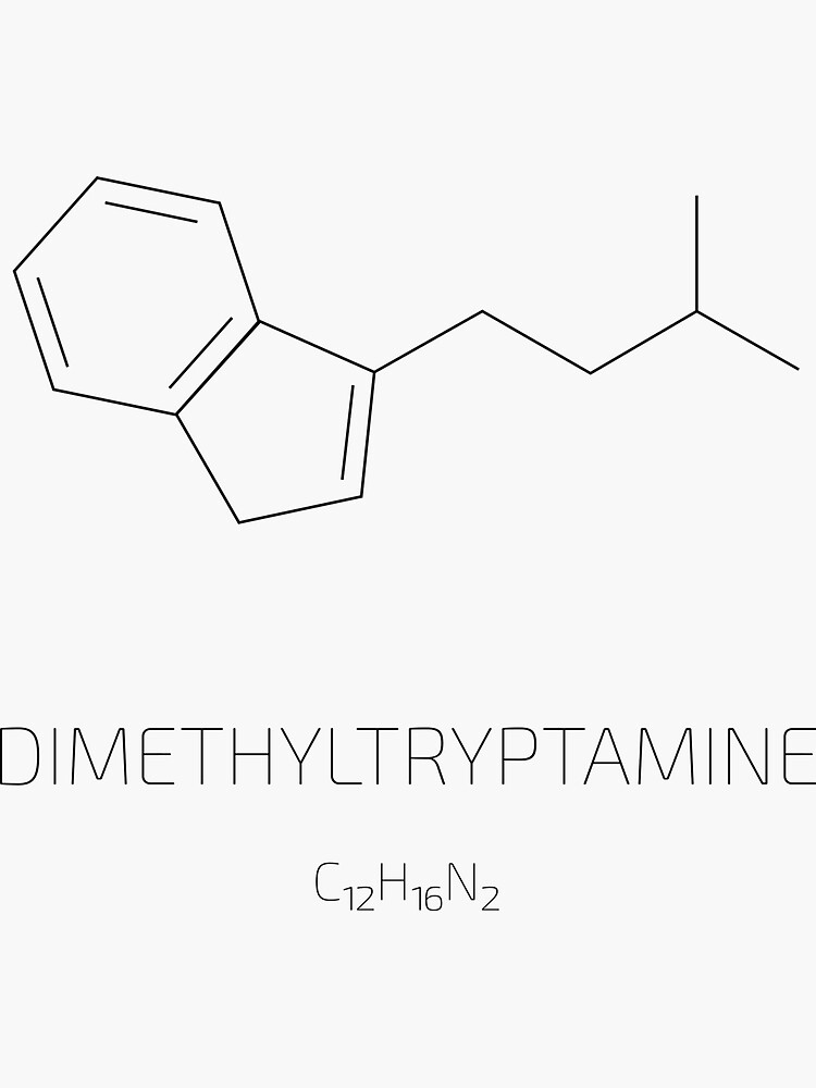 Dmt Dimethyltryptamine Molecule Sticker By Tangerie Redbubble