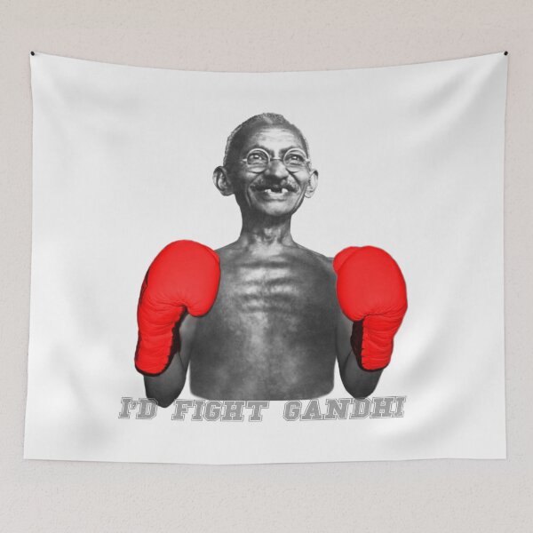 Item preview, I'D FIGHT GANDHI (for light backgrounds) designed and sold by dragonfireking.