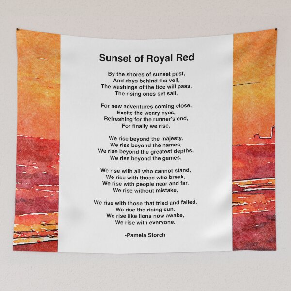 Item preview, Sunset of Royal Red Poem designed and sold by Pamela Storch.