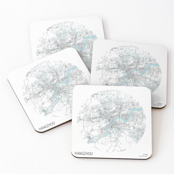 Item preview, Hangzhou City Map of Zhejiang, China - Circle designed and sold by deMAP.
