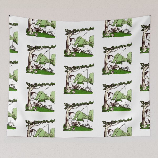 Item preview, Retro Fishing Memories  - Kid's Vintage Illustration  designed and sold by VisionQuestArts.