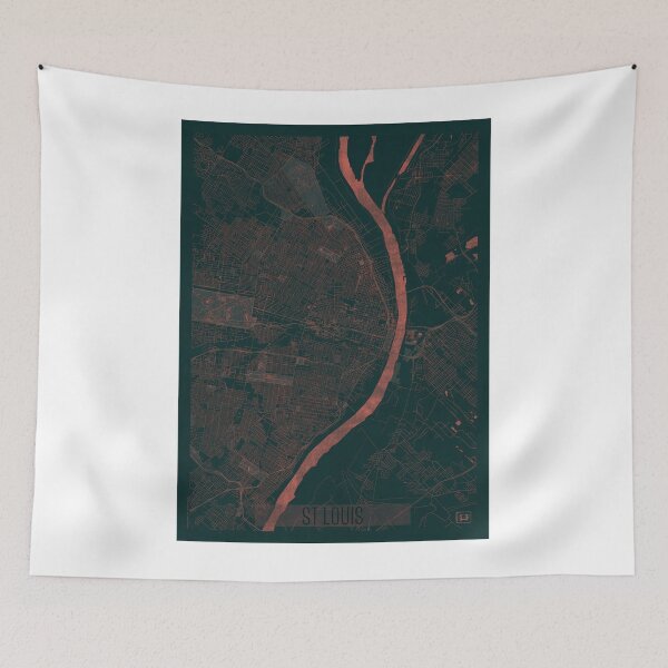 Item preview, St Louis Map Red designed and sold by HubertRoguski.