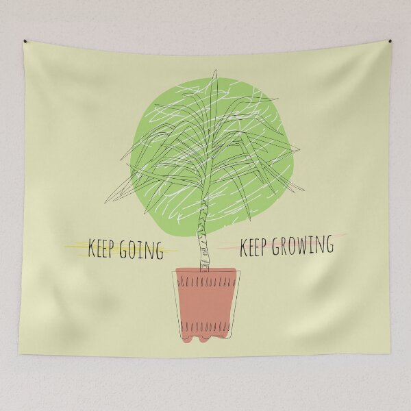 Item preview, Keep Going, Keep Growing - Inspirational Boho Style Plant Quote designed and sold by Naturalist Prints.