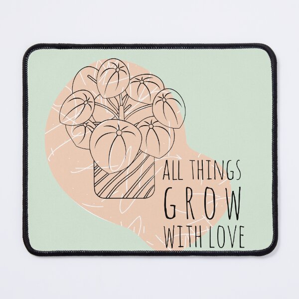 Item preview, All Things Grow with Love - Inspirational Boho Style Plant Quote designed and sold by Naturalist Prints.