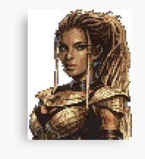 Maya Pixelated Canvas Print