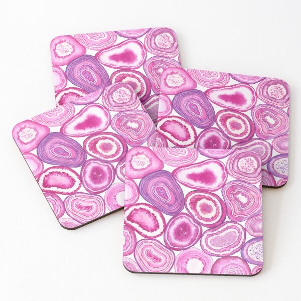 Item preview, Pink agate watercolor designed and sold by Katerina Mitkova Kirilova.