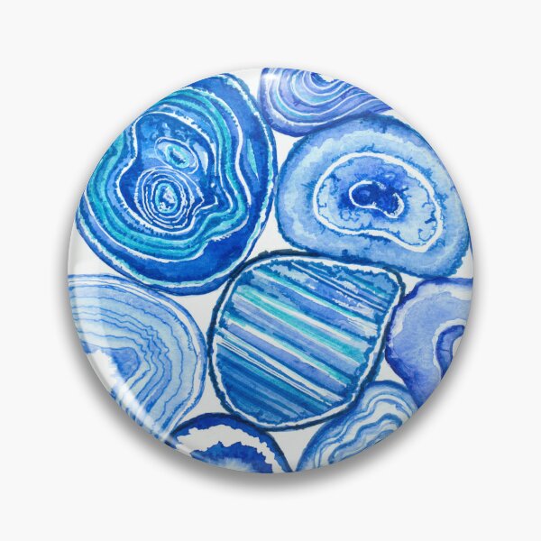 Item preview, Blue agate slices designed and sold by Katerina Mitkova Kirilova.