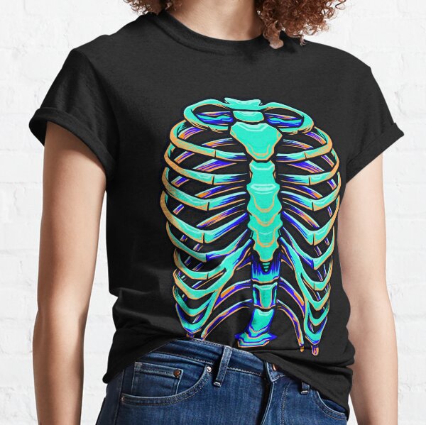 Beautiful Rib Cage Cartoon Skeleton Torso Halloween - Roblox T Shirts Png  PNG Image