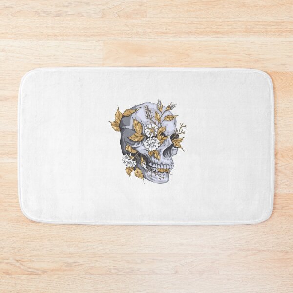 Item preview, Skull with Flowers designed and sold by JanooFactory.