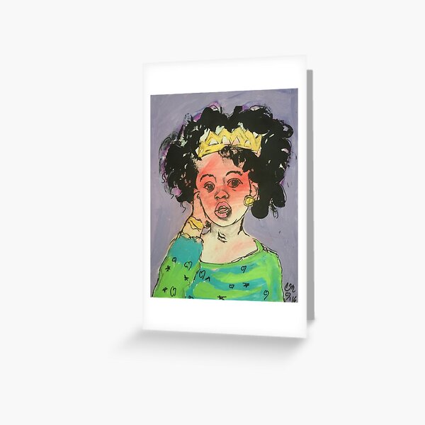 I am a Black Princess Greeting Card
