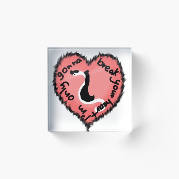 Heartworm Heart throb Acrylic Block