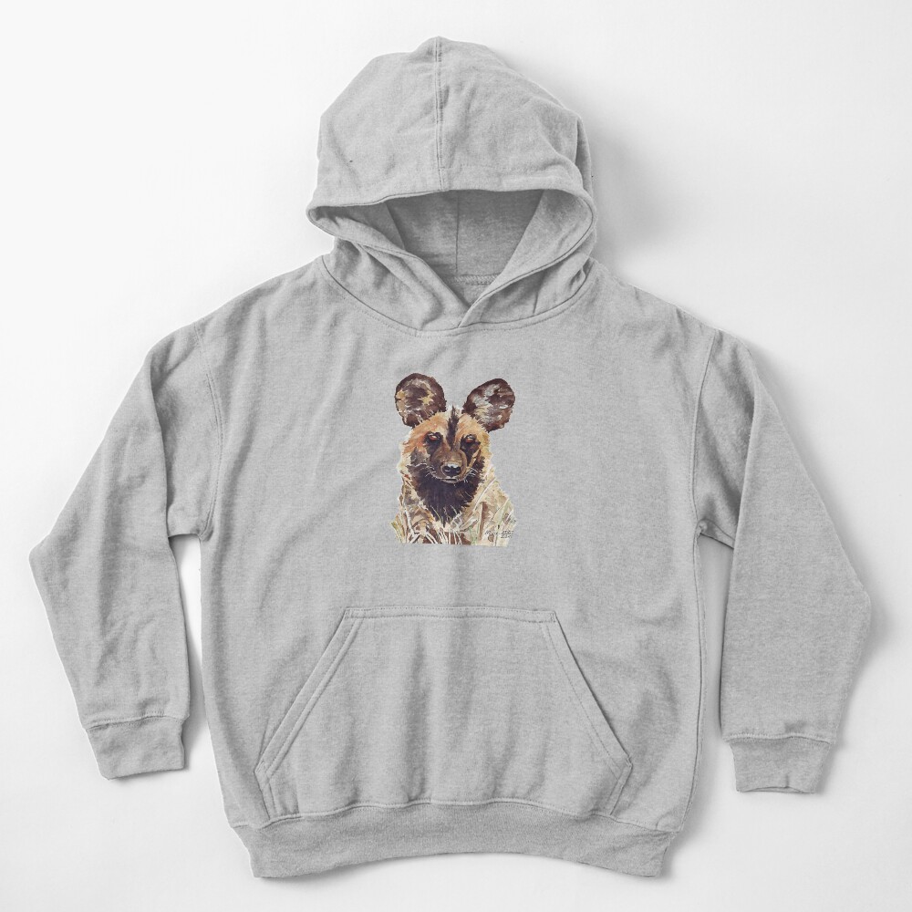 African Wild Dog Kids Pullover Hoodie