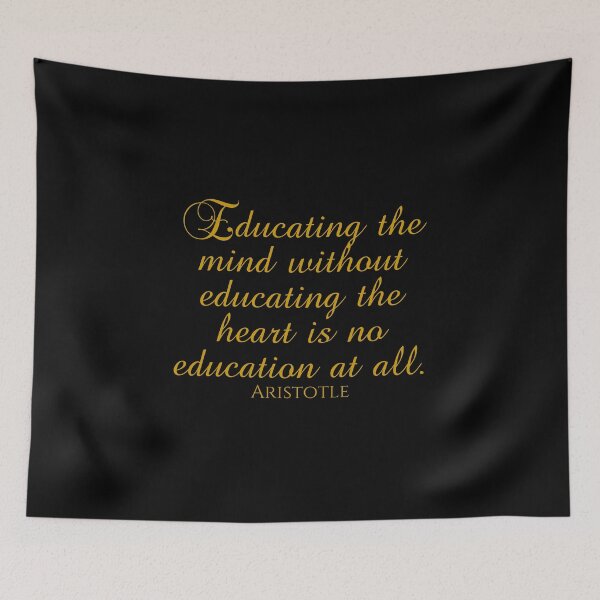 Item preview, Aristotle Quote - Educating The Mind Without Educating The Heart Is No Education At All -  Greek Philosopher - Gold designed and sold by PhiloJourney.