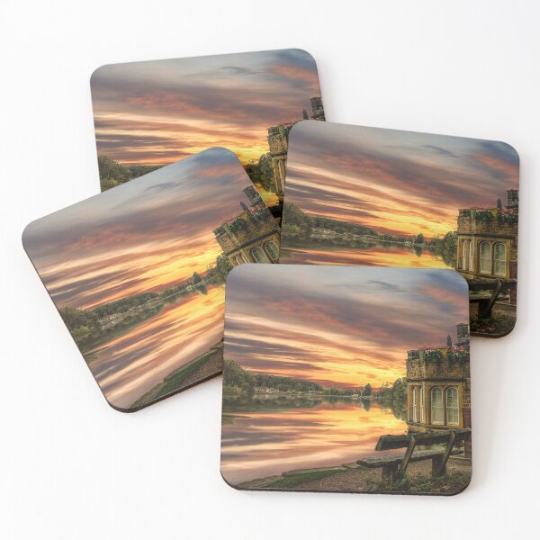 Item preview, Sunset At Newmillerdam Country Park in Wakefield, West Yorkshire. designed and sold by Alisonchambers2.