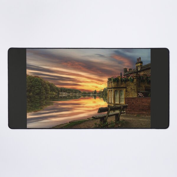 Item preview, Sunset At Newmillerdam Country Park in Wakefield, West Yorkshire. designed and sold by Alisonchambers2.