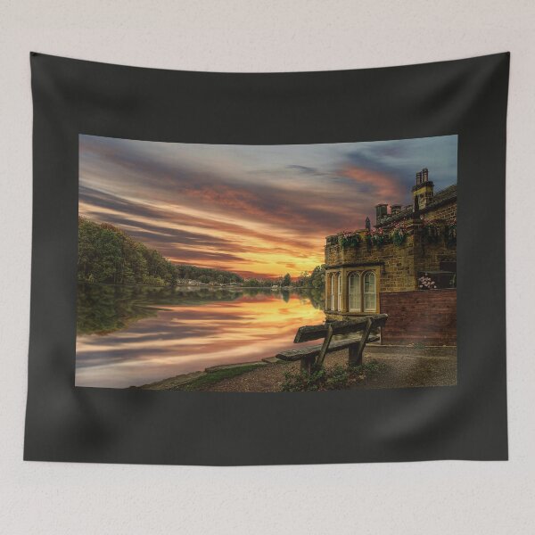 Item preview, Sunset At Newmillerdam Country Park in Wakefield, West Yorkshire. designed and sold by Alisonchambers2.