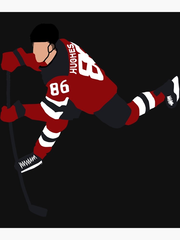 Jack Hughes Jersey  Art Board Print for Sale by OurBoudoirs