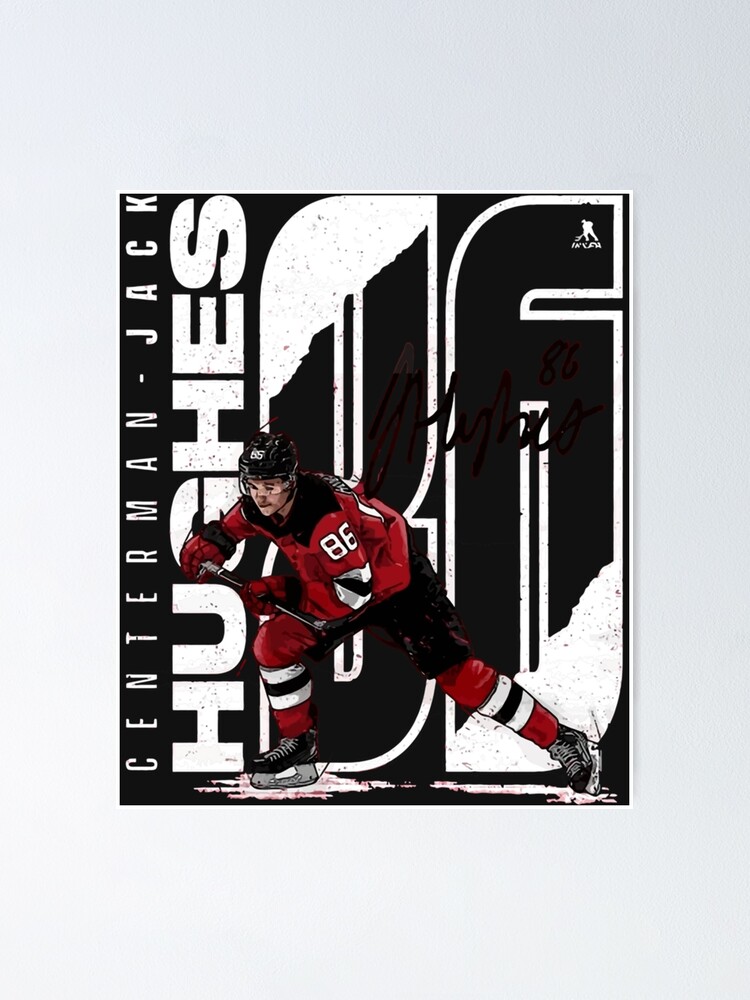 Jack Hughes New Jersey Hockey Poster for Sale by OurBoudoirs