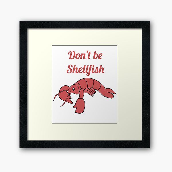 Shellfish Lobster Framed Art Print