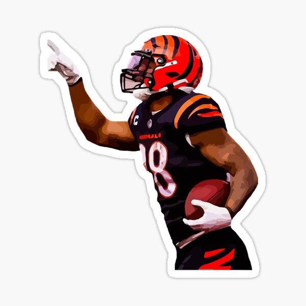 Cincinnati Bengals: Ja'Marr Chase 2022 White Uniform - Officially Licensed  NFL Removable Adhesive Decal