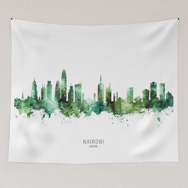 Item preview, Nairobi Kenya Skyline designed and sold by ArtPrints.