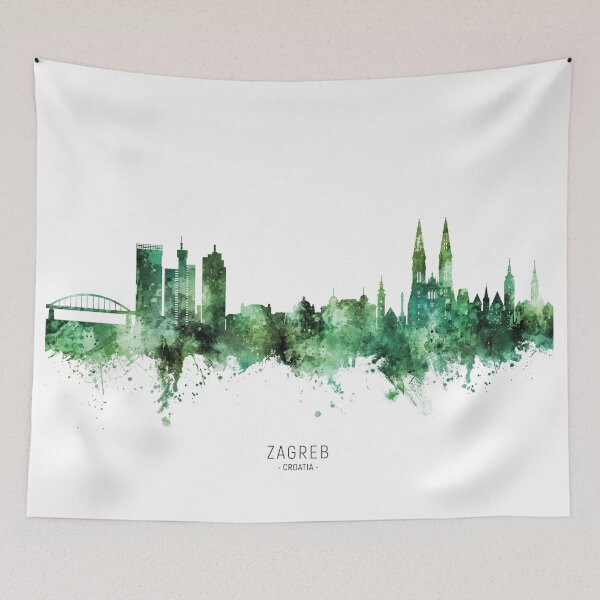 Item preview, Zagreb Croatia Skyline designed and sold by ArtPrints.