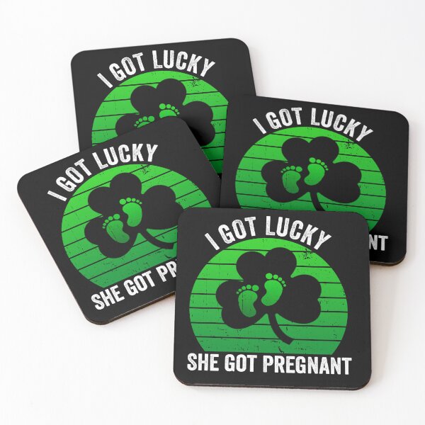 Item preview, Cute St Patricks Day Pregnancy Announcement Design:I Got Lucky She Got Pregnant designed and sold by AMINE  ★★★★★.