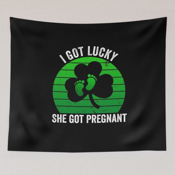 Item preview, Cute St Patricks Day Pregnancy Announcement Design:I Got Lucky She Got Pregnant designed and sold by AMINE  ★★★★★.