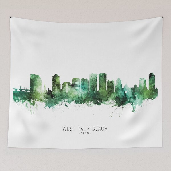 Item preview, West Palm Beach Florida Skyline designed and sold by ArtPrints.