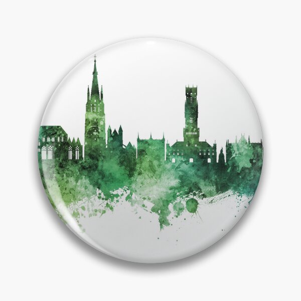 Item preview, Bruges Belgium Skyline designed and sold by ArtPrints.