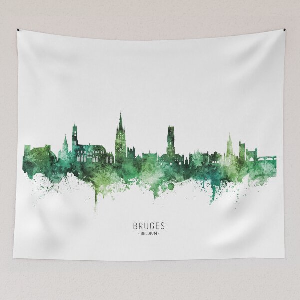 Item preview, Bruges Belgium Skyline designed and sold by ArtPrints.