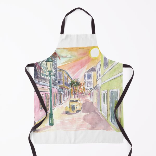 Item preview, Philipsburg St Maarten Dutch Caribbean Colonial Street Excursion Scene designed and sold by artshop77.