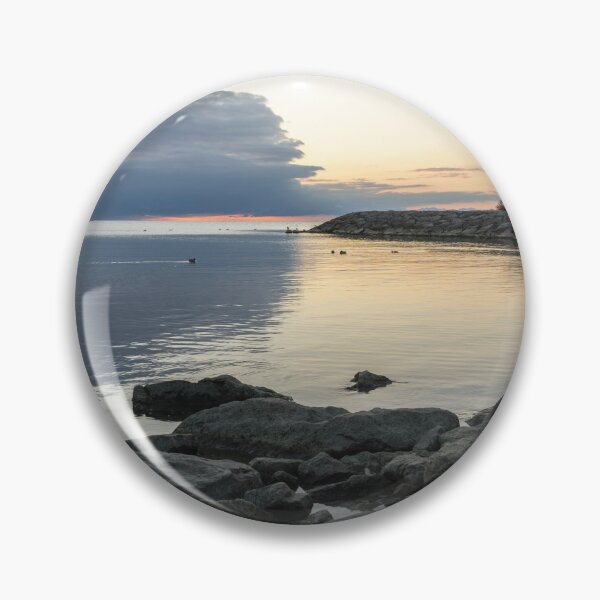 Item preview, Pale Gold and Silver - Serene Lakeside Daybreak Reflected designed and sold by Georgia Mizuleva.