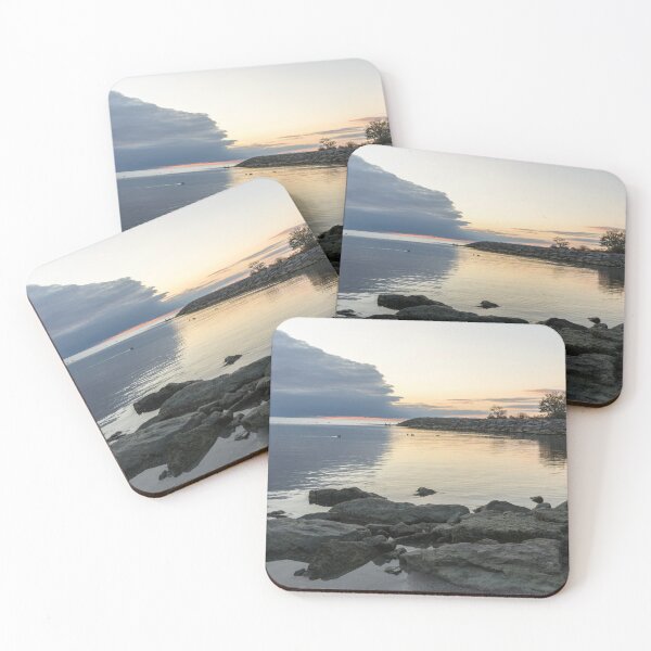 Item preview, Pale Gold and Silver - Serene Lakeside Daybreak Reflected designed and sold by Georgia Mizuleva.