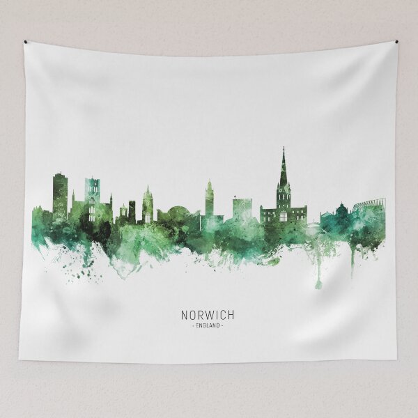 Item preview, Norwich England Skyline designed and sold by ArtPrints.