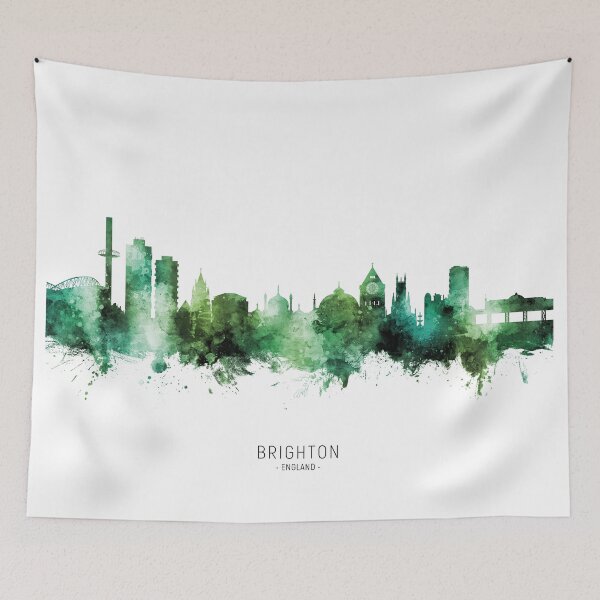 Artikelvorschau, Brighton England Skyline entworfen und verkauft von ArtPrints.