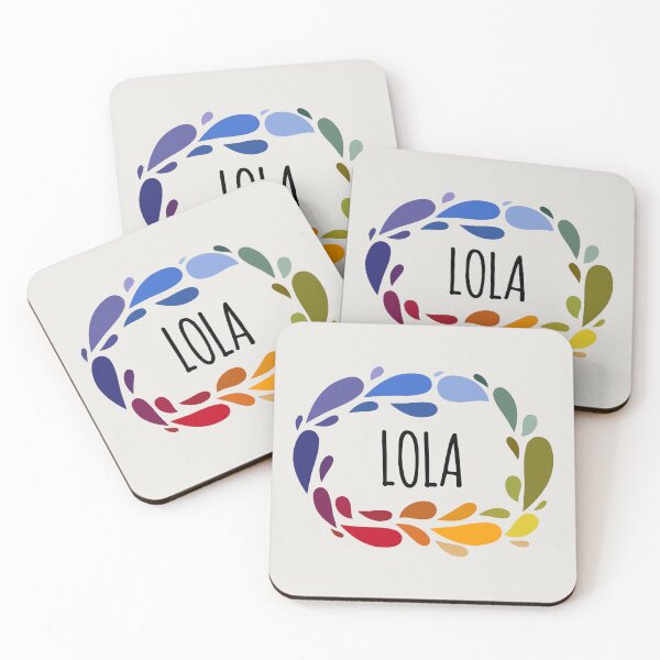 Aperçu de l'œuvre Nom de Lola Cadeau coloré mignon nommé Lola créée et vendue par kindxinn.