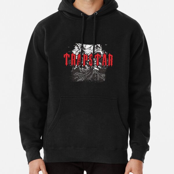 Trapstar black shop and red hoodie