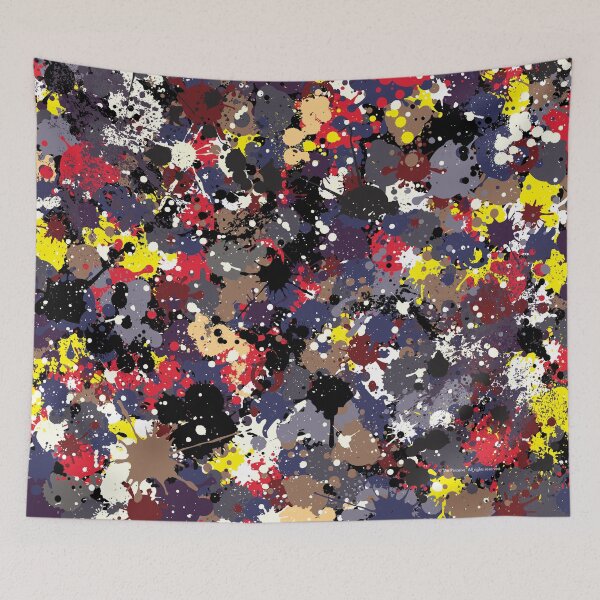 Item preview, WE PERCEIVE | WE LOVE ABSTRACT EXPRESSIONISM - Dripping, Pouring and Splashing with Jackson Pollock Style Original in Primary Colors designed and sold by Luis Wong | We Perceive.