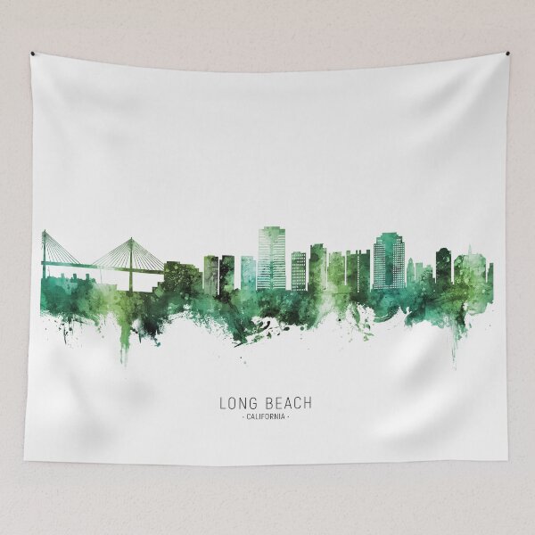 Item preview, Long Beach California Skyline designed and sold by ArtPrints.