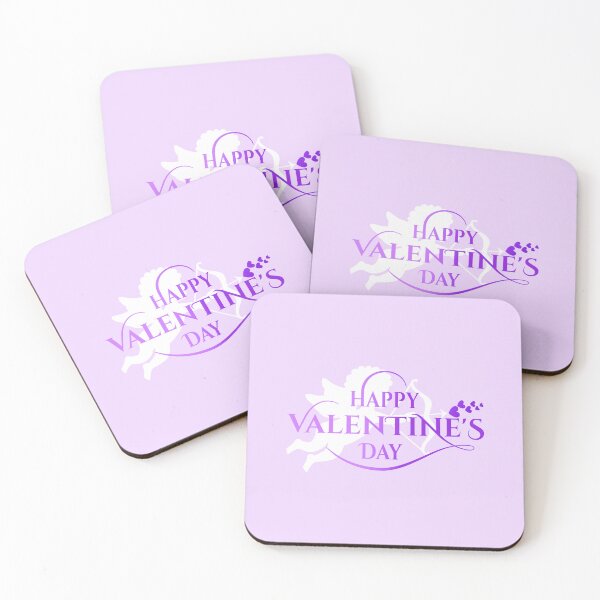 Item preview, Cupid Hearts Valentine’s Day (Purple/White on Purple) designed and sold by PawsitiveMum.
