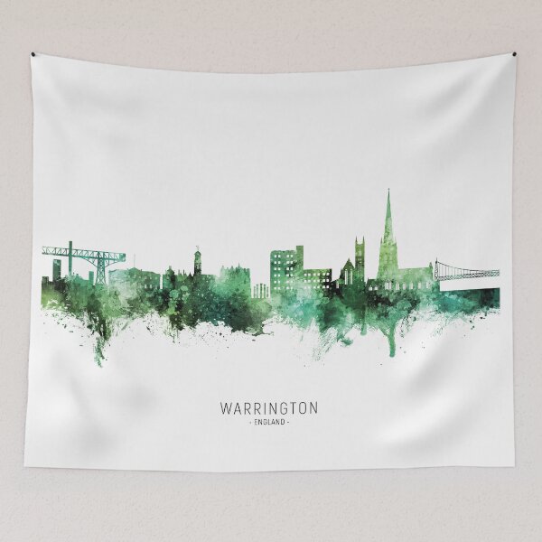Item preview, Warrington England Skyline designed and sold by ArtPrints.