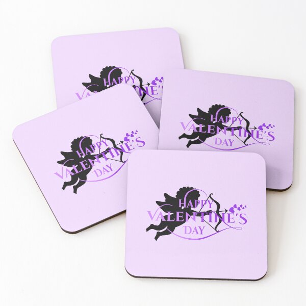 Item preview, Cupid Hearts Valentine’s Day (Purple/Black on Purple) designed and sold by PawsitiveMum.