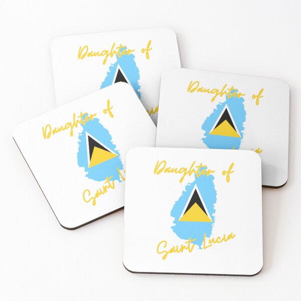 Item preview, Daughter of Saint Lucia Map Flag designed and sold by NovawayDirect.
